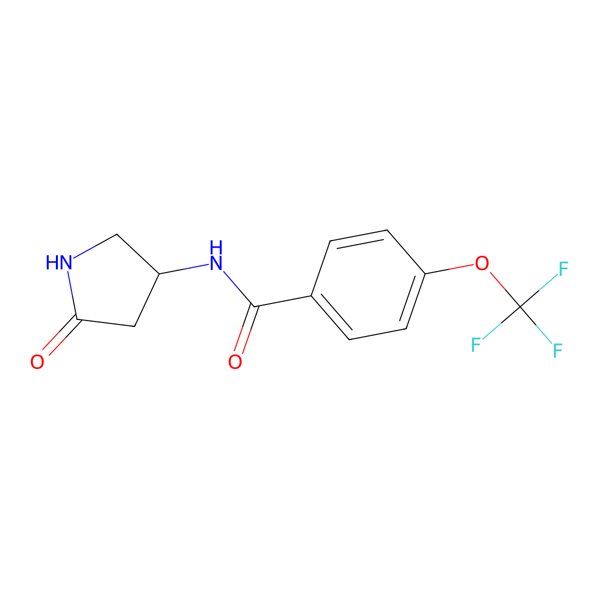 N-(5-oxopyrrolidin-3-yl)-4-(trifluoromethoxy)benzamide molecular structure, CAS 1351642-67-5