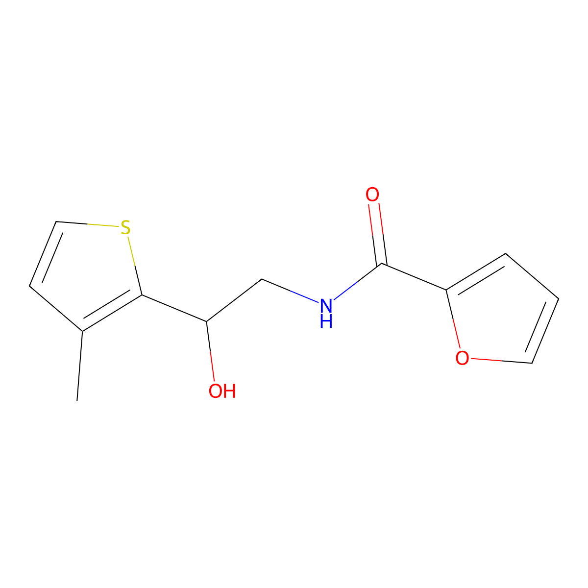 N-[2-hydroxy-2-(3-methylthiophen-2-yl)ethyl]furan-2-carboxamide molecular structure, CAS 1351643-30-5