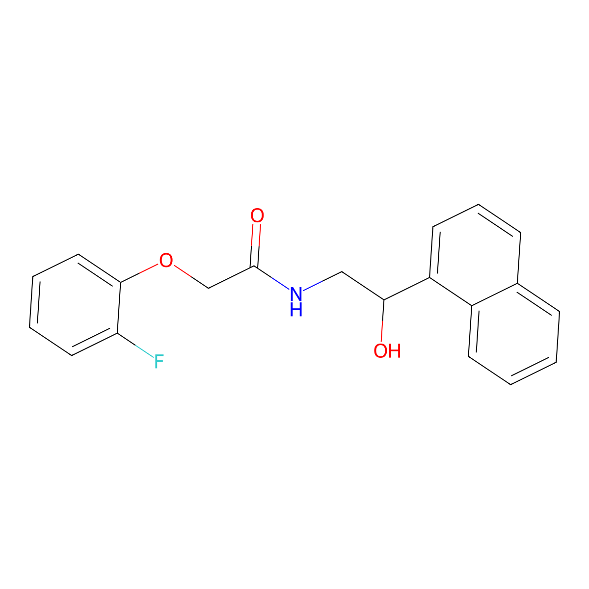 2-(2-fluorophenoxy)-N-(2-hydroxy-2-(naphthalen-1-yl)ethyl)acetamide molecular structure, CAS 1351643-35-0