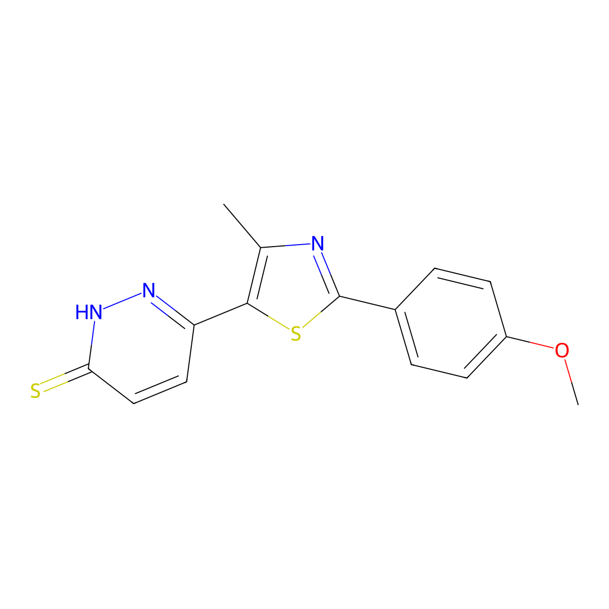 6-(2-(4-Methoxyphenyl)-4-methylthiazol-5-yl)pyridazine-3-thiol molecular structure, CAS 1351643-62-3