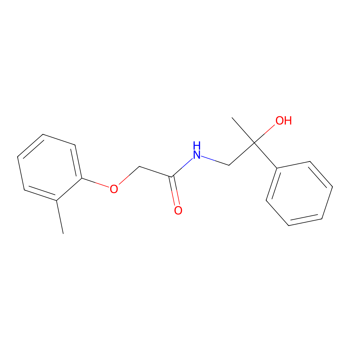 N-(2-hydroxy-2-phenylpropyl)-2-(o-tolyloxy)acetamide molecular structure, CAS 1351644-10-4