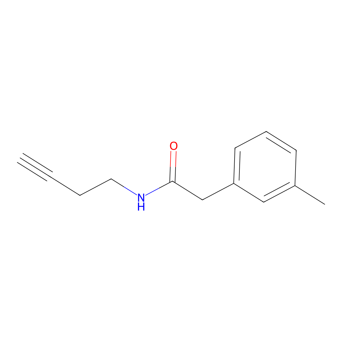 N-(but-3-yn-1-yl)-2-(m-tolyl)acetamide molecular structure, CAS 1351644-33-1