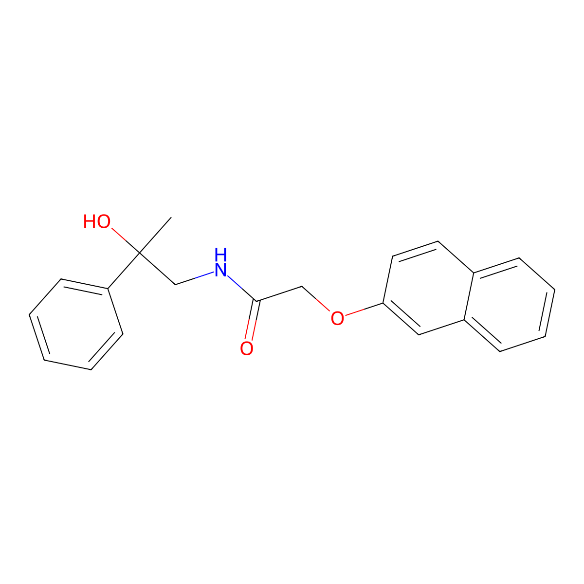 N-(2-hydroxy-2-phenylpropyl)-2-(naphthalen-2-yloxy)acetamide molecular structure, CAS 1351644-53-5