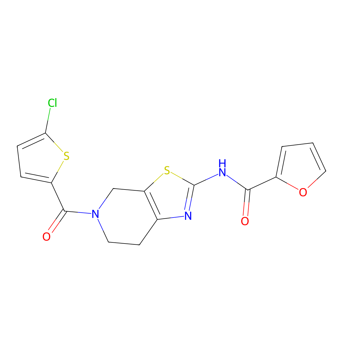 N-(5-(5-chlorothiophene-2-carbonyl)-4,5,6,7-tetrahydrothiazolo[5,4-c]pyridin-2-yl)furan-2-carboxamide molecular structure, CAS 1351644-58-0