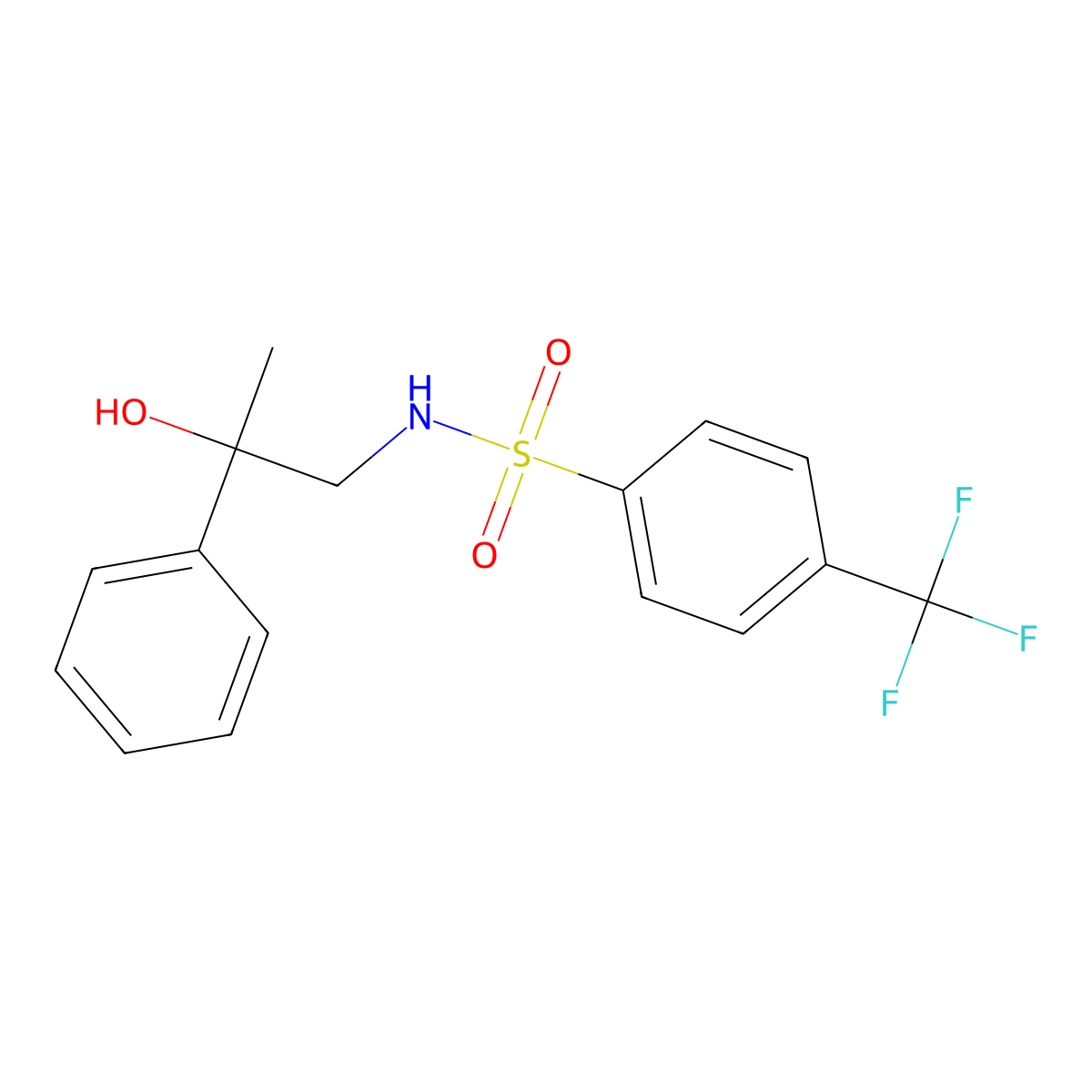N-(2-hydroxy-2-phenylpropyl)-4-(trifluoromethyl)benzenesulfonamide molecular structure, CAS 1351644-59-1