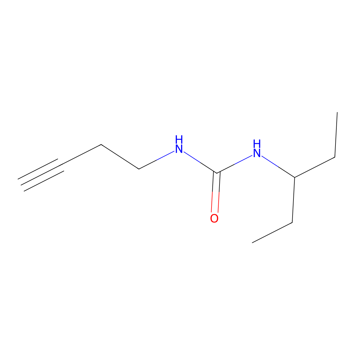 1-(But-3-yn-1-yl)-3-(pentan-3-yl)urea molecular structure, CAS 1351644-65-9