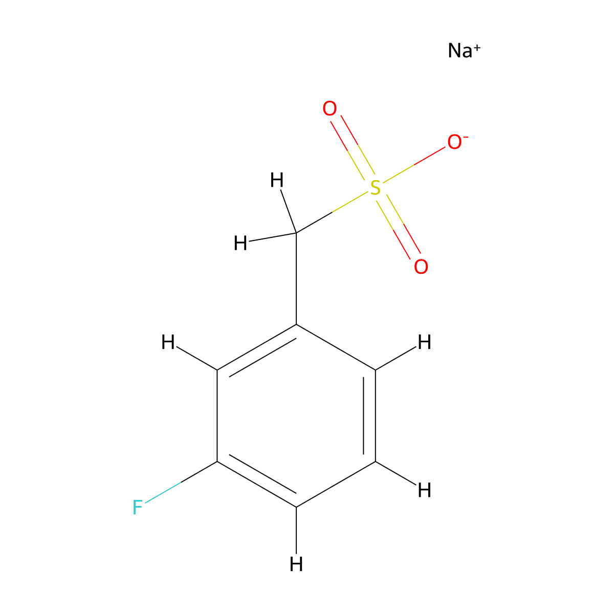 Sodium (3-fluorophenyl)methanesulfonate molecular structure, CAS 1351644-67-1