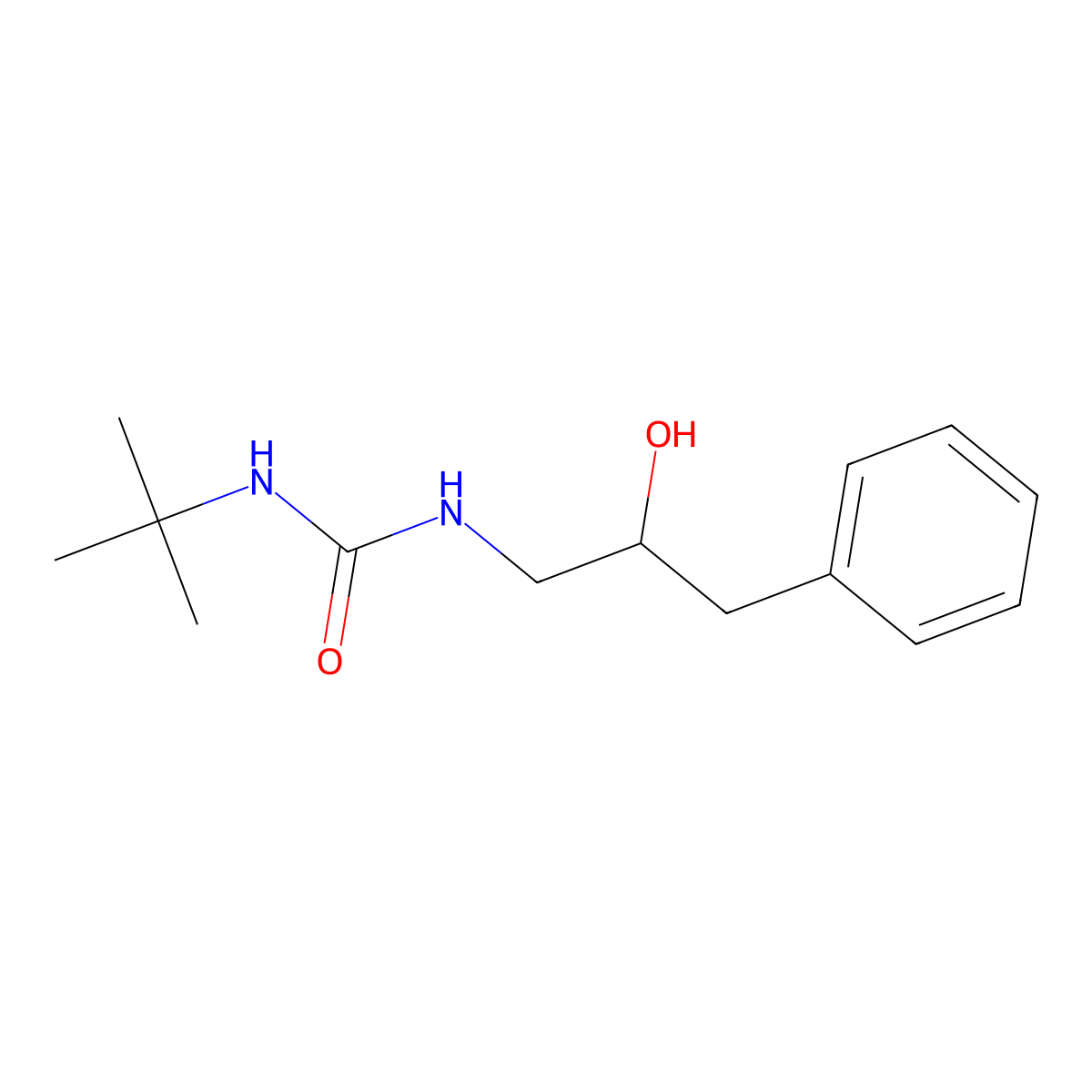 1-(Tert-butyl)-3-(2-hydroxy-3-phenylpropyl)urea molecular structure, CAS 1351644-95-5