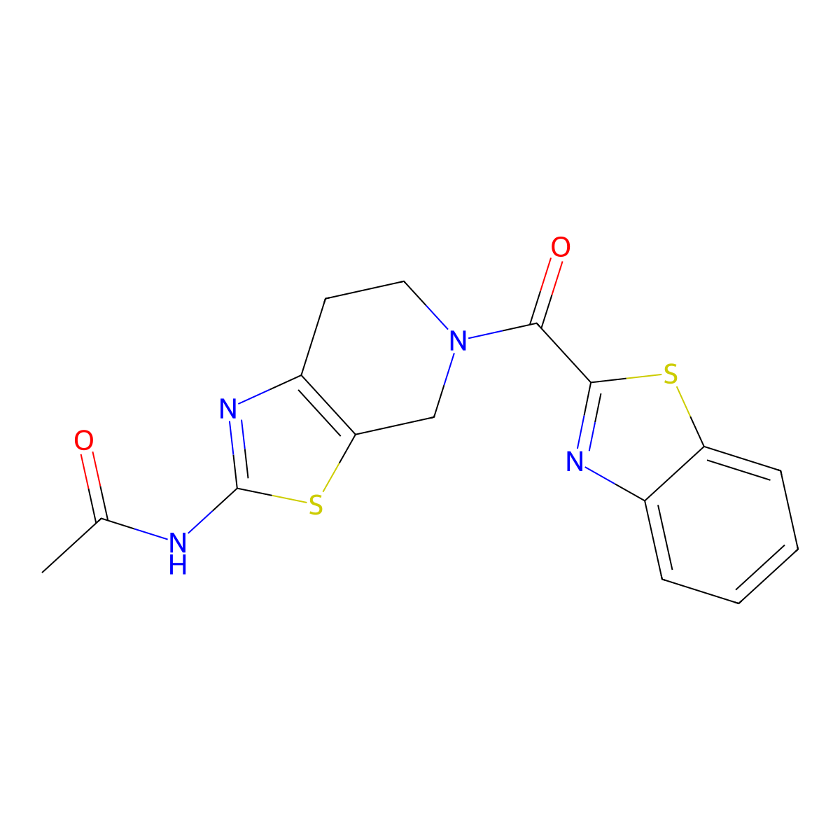 N-(5-(benzo[d]thiazole-2-carbonyl)-4,5,6,7-tetrahydrothiazolo[5,4-c]pyridin-2-yl)acetamide molecular structure, CAS 1351644-96-6
