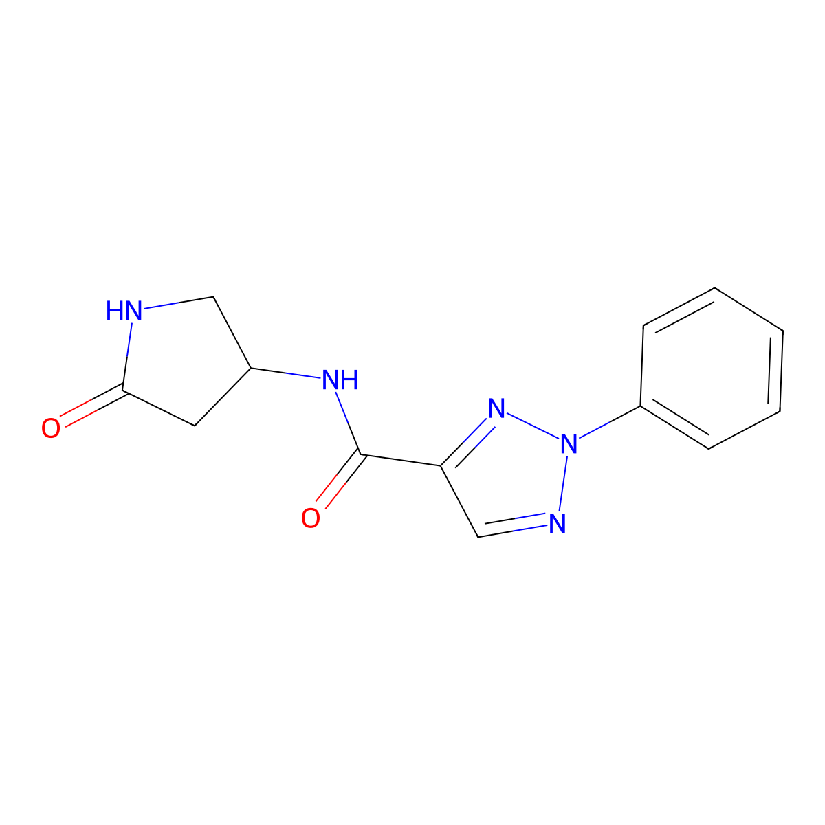 N-(5-oxopyrrolidin-3-yl)-2-phenyl-2H-1,2,3-triazole-4-carboxamide molecular structure, CAS 1351644-97-7