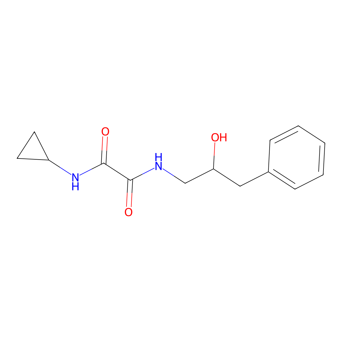 N1-cyclopropyl-N2-(2-hydroxy-3-phenylpropyl)oxalamide molecular structure, CAS 1351645-48-1