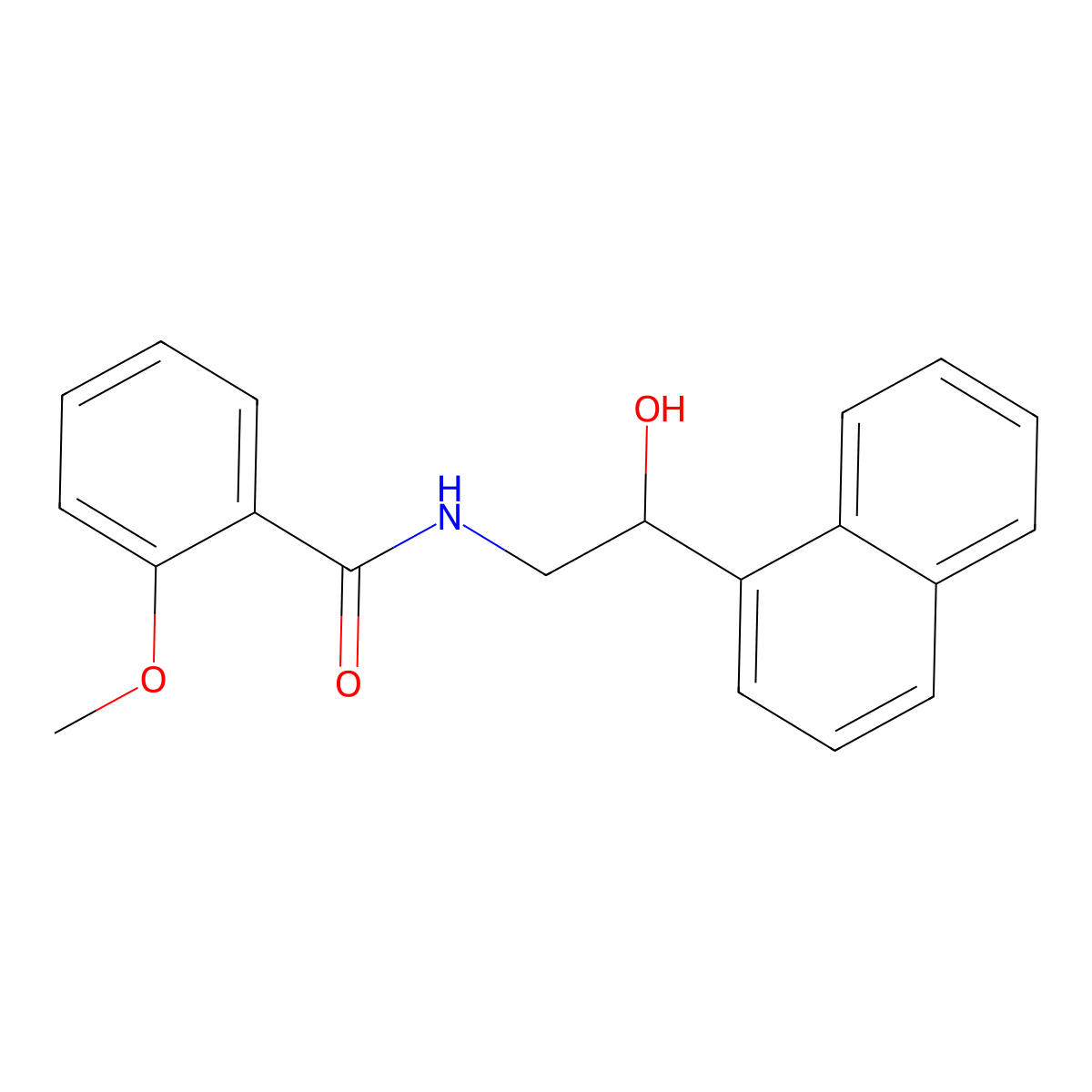 N-(2-hydroxy-2-(naphthalen-1-yl)ethyl)-2-methoxybenzamide molecular structure, CAS 1351645-55-0