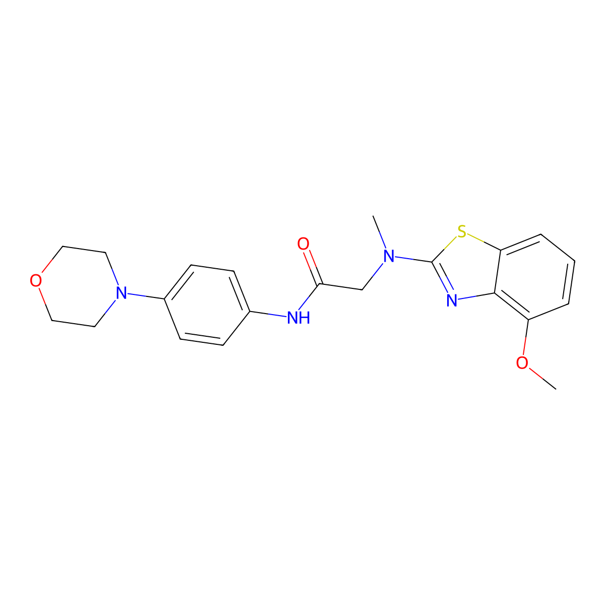 2-((4-methoxybenzo[d]thiazol-2-yl)(methyl)amino)-N-(4-morpholinophenyl)acetamide molecular structure, CAS 1351645-56-1