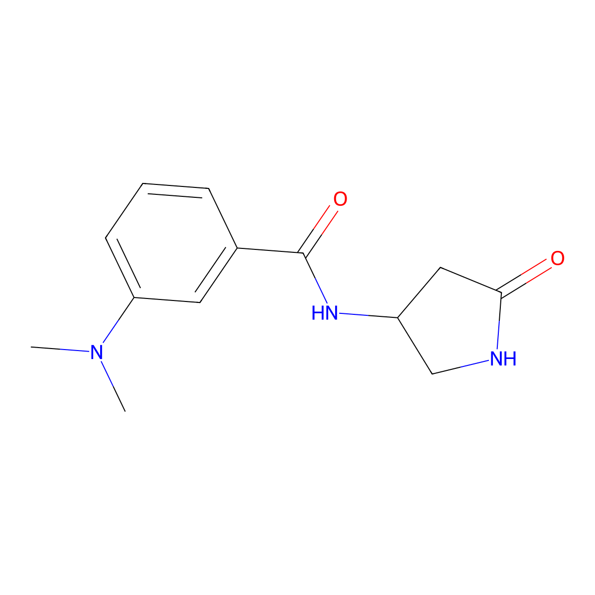 3-(dimethylamino)-N-(5-oxopyrrolidin-3-yl)benzamide molecular structure, CAS 1351645-98-1