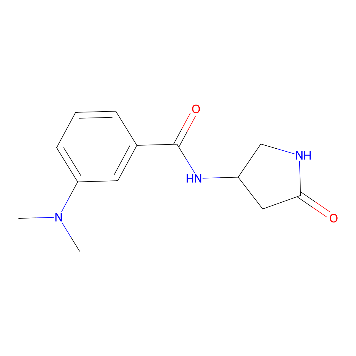 3-(dimethylamino)-N-(5-oxopyrrolidin-3-yl)benzamide molecular structure, CAS 1351645-98-1