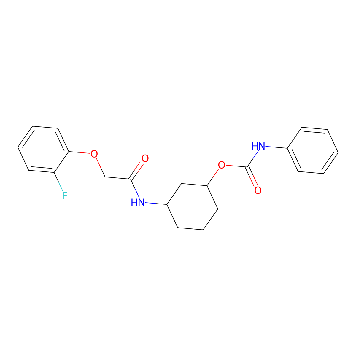 3-(2-(2-Fluorophenoxy)acetamido)cyclohexyl phenylcarbamate molecular structure, CAS 1351645-99-2