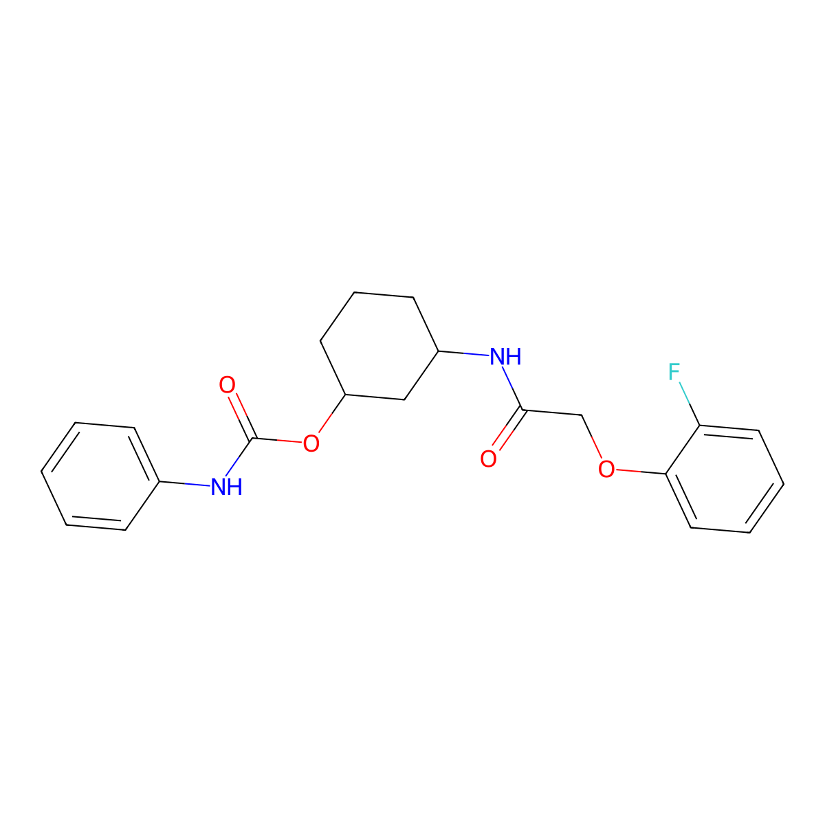 3-(2-(2-Fluorophenoxy)acetamido)cyclohexyl phenylcarbamate molecular structure, CAS 1351645-99-2