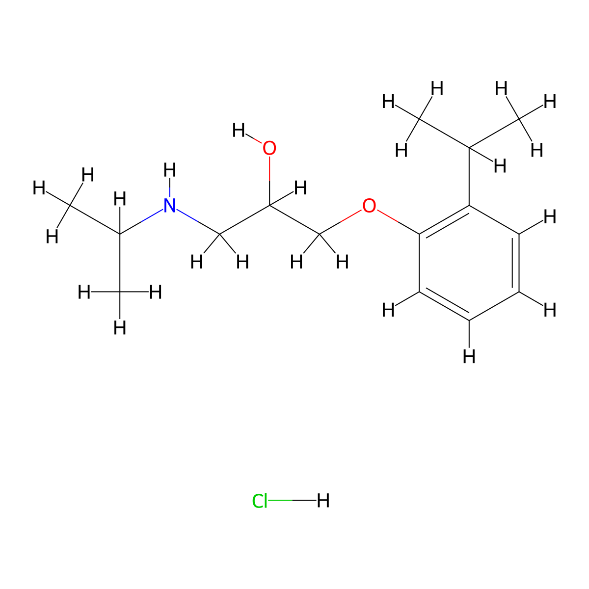 1-(Isopropylamino)-3-(2-isopropylphenoxy)propan-2-ol hydrochloride molecular structure, CAS 1351647-02-3