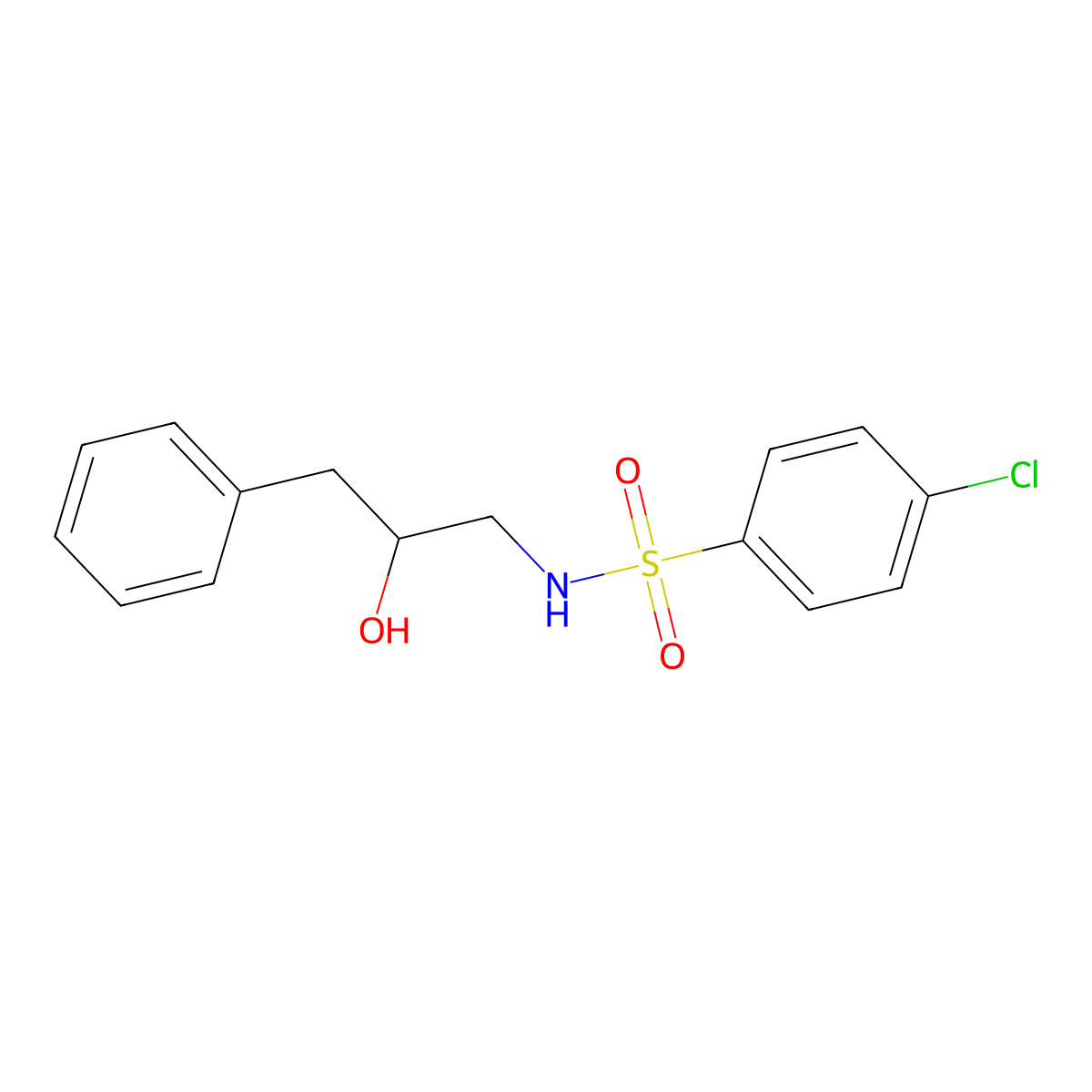 4-chloro-N-(2-hydroxy-3-phenylpropyl)benzenesulfonamide molecular structure, CAS 1351647-42-1