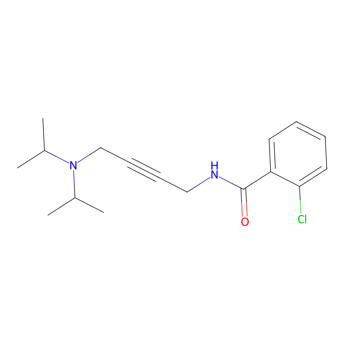 2-chloro-N-(4-(diisopropylamino)but-2-yn-1-yl)benzamide molecular structure, CAS 1351648-15-1