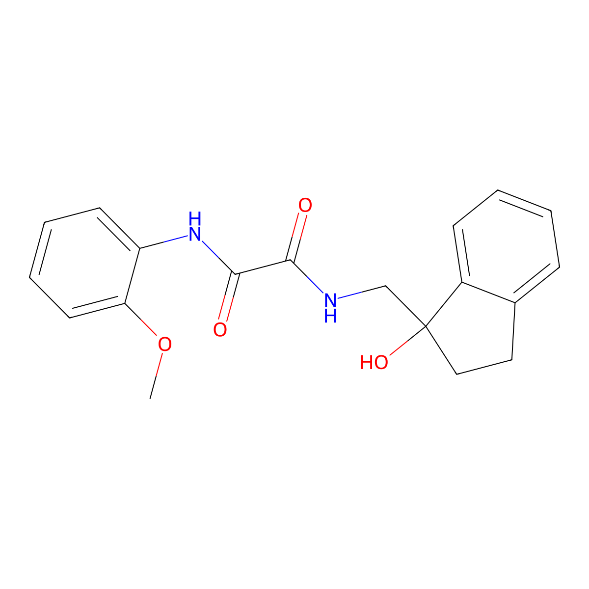 N1-((1-hydroxy-2,3-dihydro-1H-inden-1-yl)methyl)-N2-(2-methoxyphenyl)oxalamide molecular structure, CAS 1351648-57-1