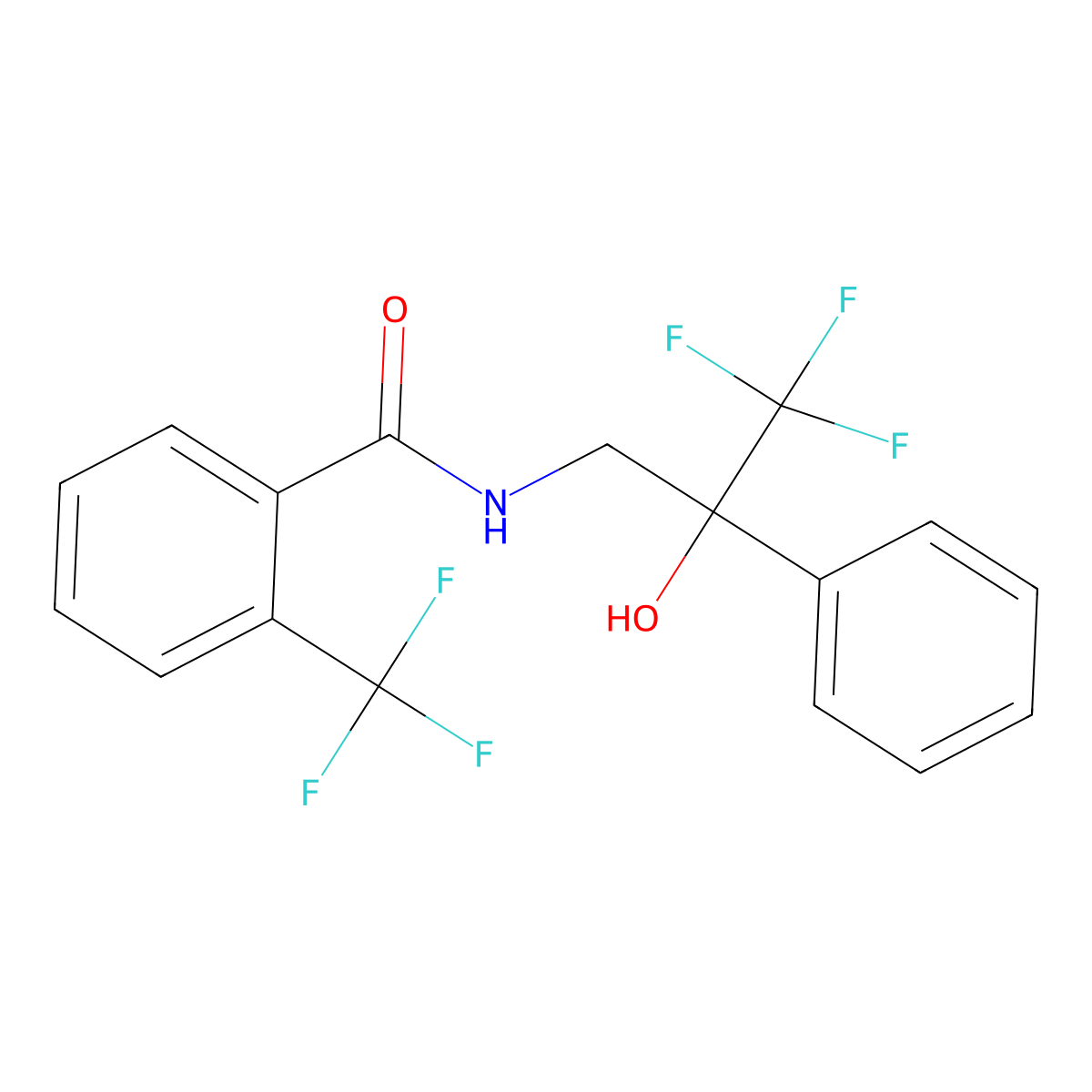 N-(3,3,3-trifluoro-2-hydroxy-2-phenylpropyl)-2-(trifluoromethyl)benzamide molecular structure, CAS 1351648-58-2