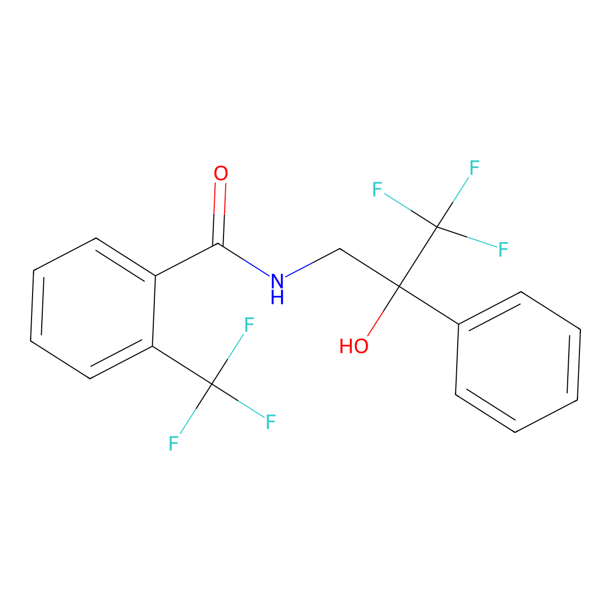 N-(3,3,3-trifluoro-2-hydroxy-2-phenylpropyl)-2-(trifluoromethyl)benzamide molecular structure, CAS 1351648-58-2