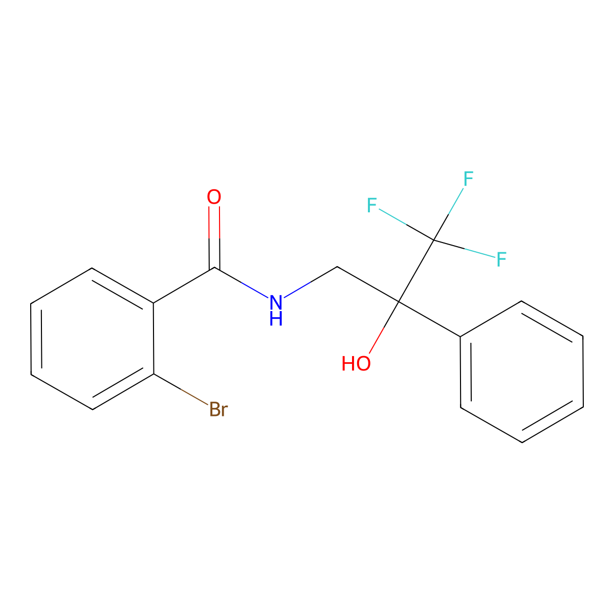 2-bromo-N-(3,3,3-trifluoro-2-hydroxy-2-phenylpropyl)benzamide molecular structure, CAS 1351648-66-2