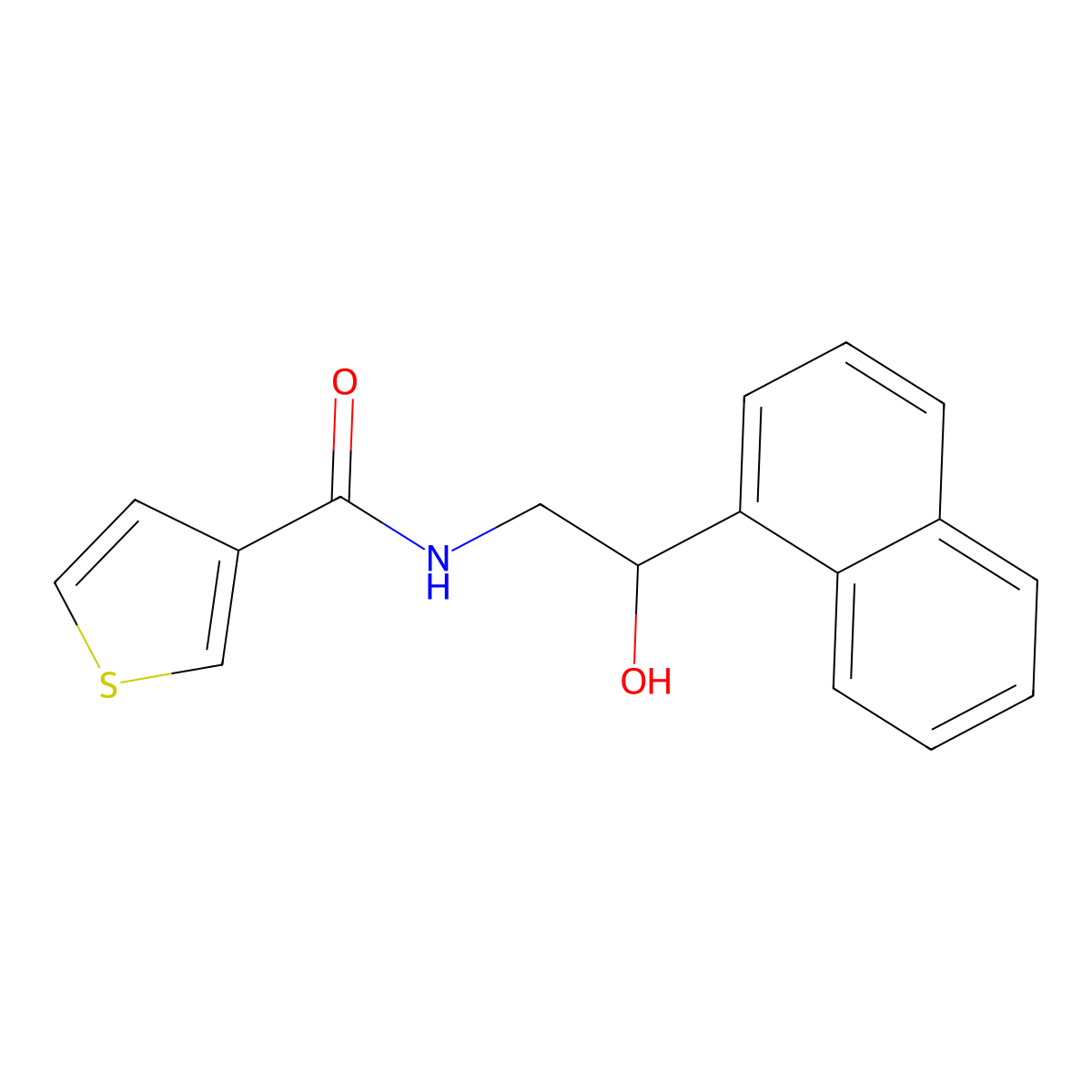 N-[2-hydroxy-2-(naphthalen-1-yl)ethyl]thiophene-3-carboxamide molecular structure, CAS 1351648-85-5