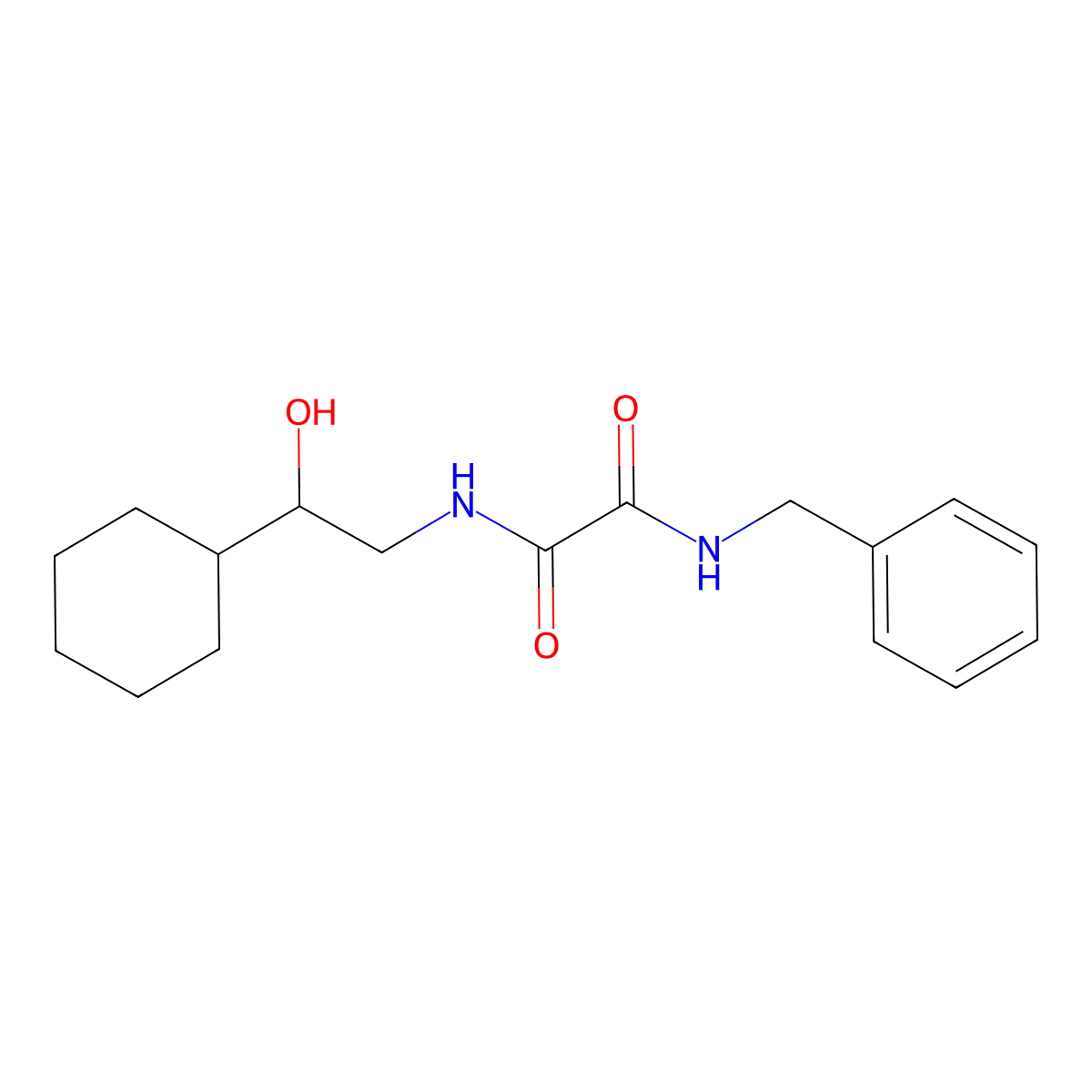 N1-benzyl-N2-(2-cyclohexyl-2-hydroxyethyl)oxalamide molecular structure, CAS 1351648-89-9