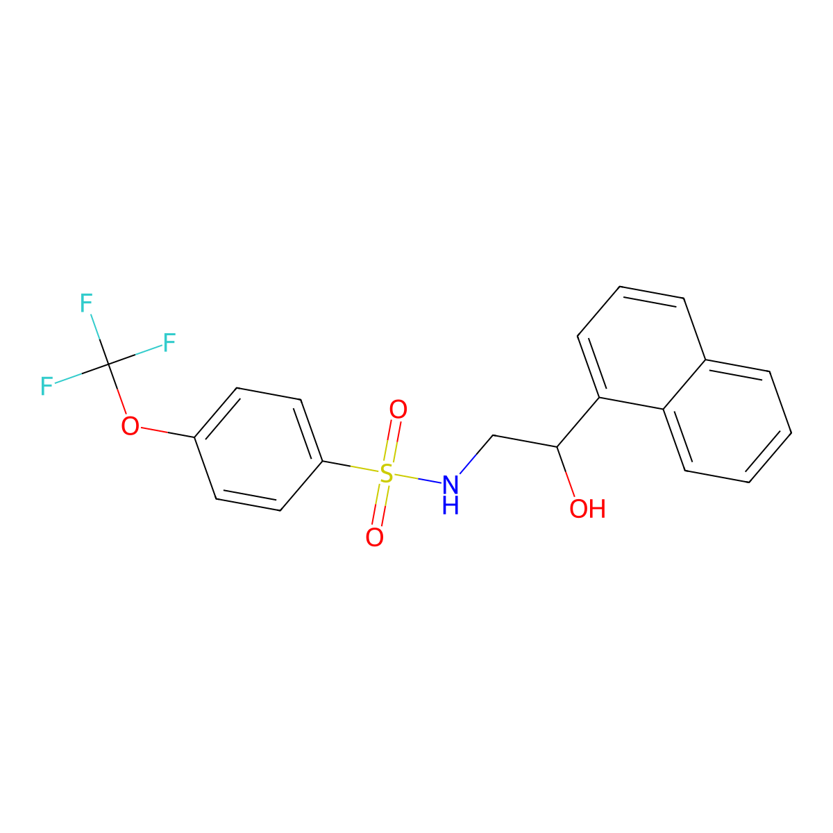 N-(2-hydroxy-2-(naphthalen-1-yl)ethyl)-4-(trifluoromethoxy)benzenesulfonamide molecular structure, CAS 1351649-06-3