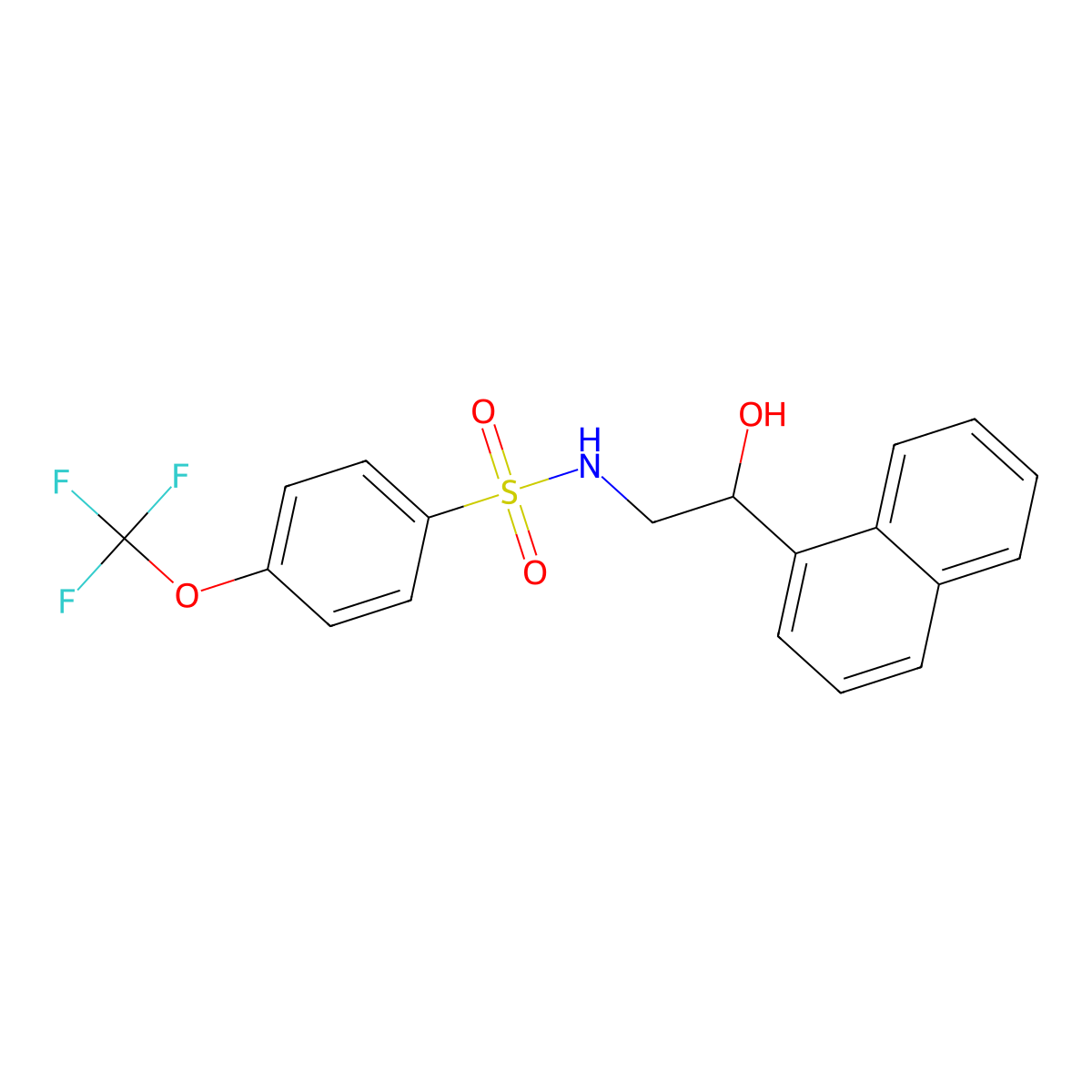 N-(2-hydroxy-2-(naphthalen-1-yl)ethyl)-4-(trifluoromethoxy)benzenesulfonamide molecular structure, CAS 1351649-06-3