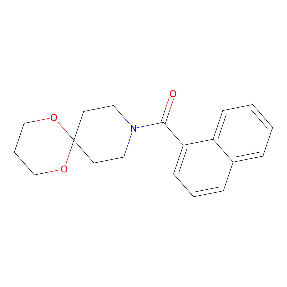 Naphthalen-1-yl(1,5-dioxa-9-azaspiro[5.5]undecan-9-yl)methanone molecular structure, CAS 1351649-08-5