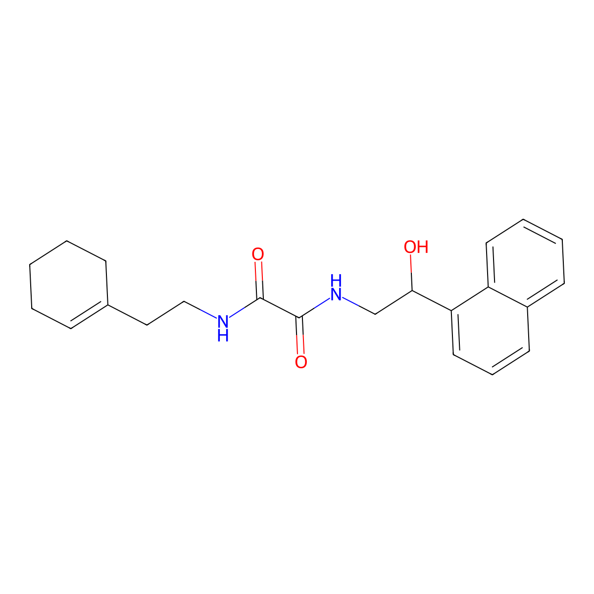 N1-(2-(cyclohex-1-en-1-yl)ethyl)-N2-(2-hydroxy-2-(naphthalen-1-yl)ethyl)oxalamide molecular structure, CAS 1351649-13-2