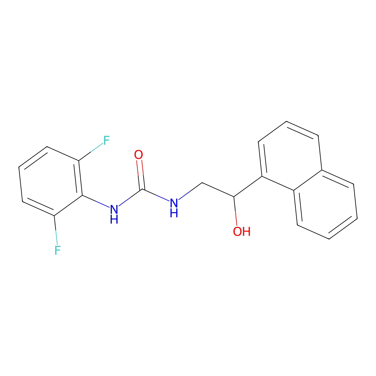 1-(2,6-Difluorophenyl)-3-[2-hydroxy-2-(naphthalen-1-yl)ethyl]urea molecular structure, CAS 1351649-32-5