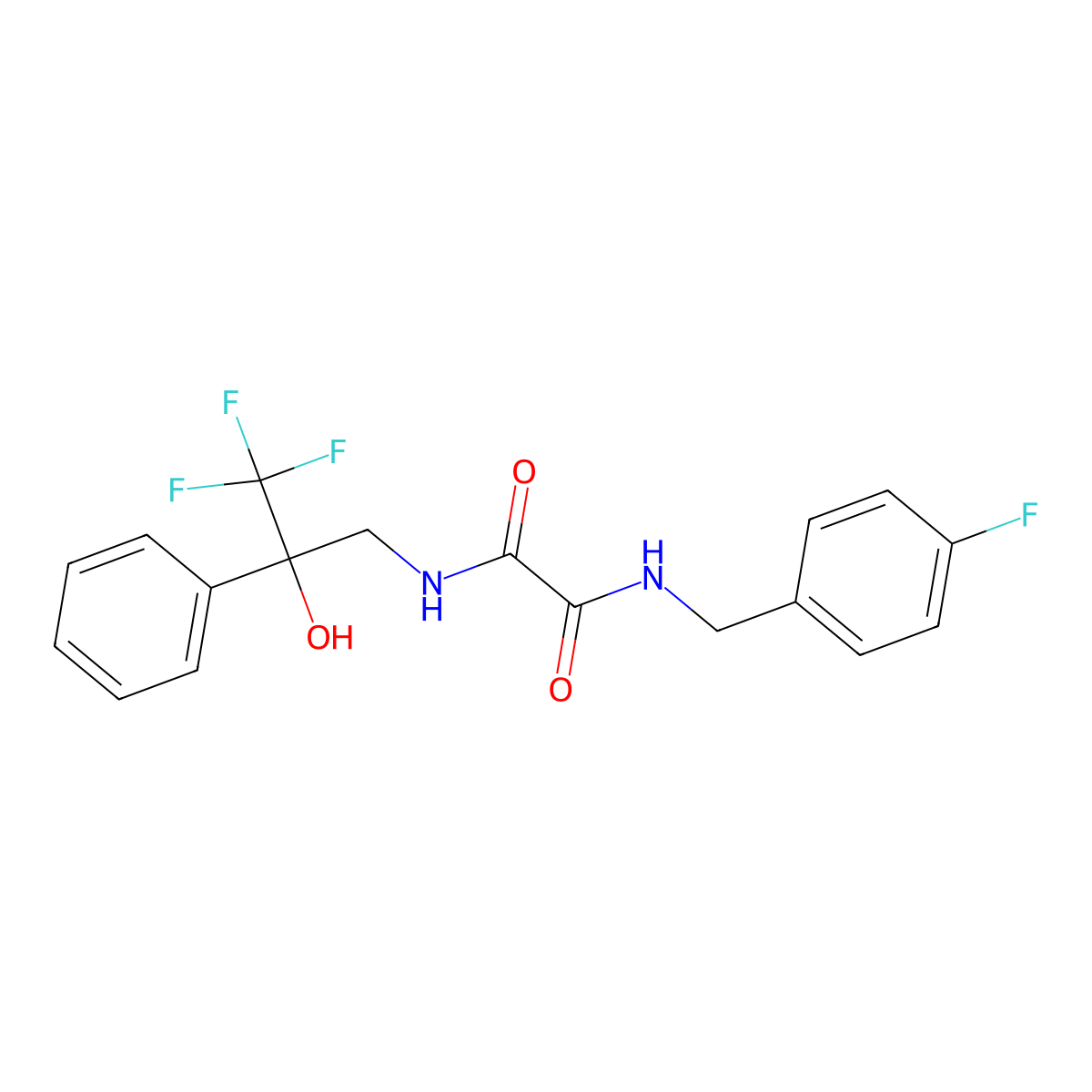 N1-(4-fluorobenzyl)-N2-(3,3,3-trifluoro-2-hydroxy-2-phenylpropyl)oxalamide molecular structure, CAS 1351649-63-2