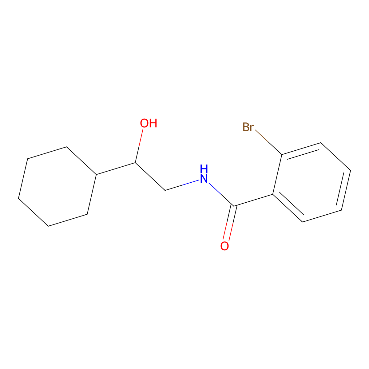 2-bromo-N-(2-cyclohexyl-2-hydroxyethyl)benzamide molecular structure, CAS 1351649-66-5