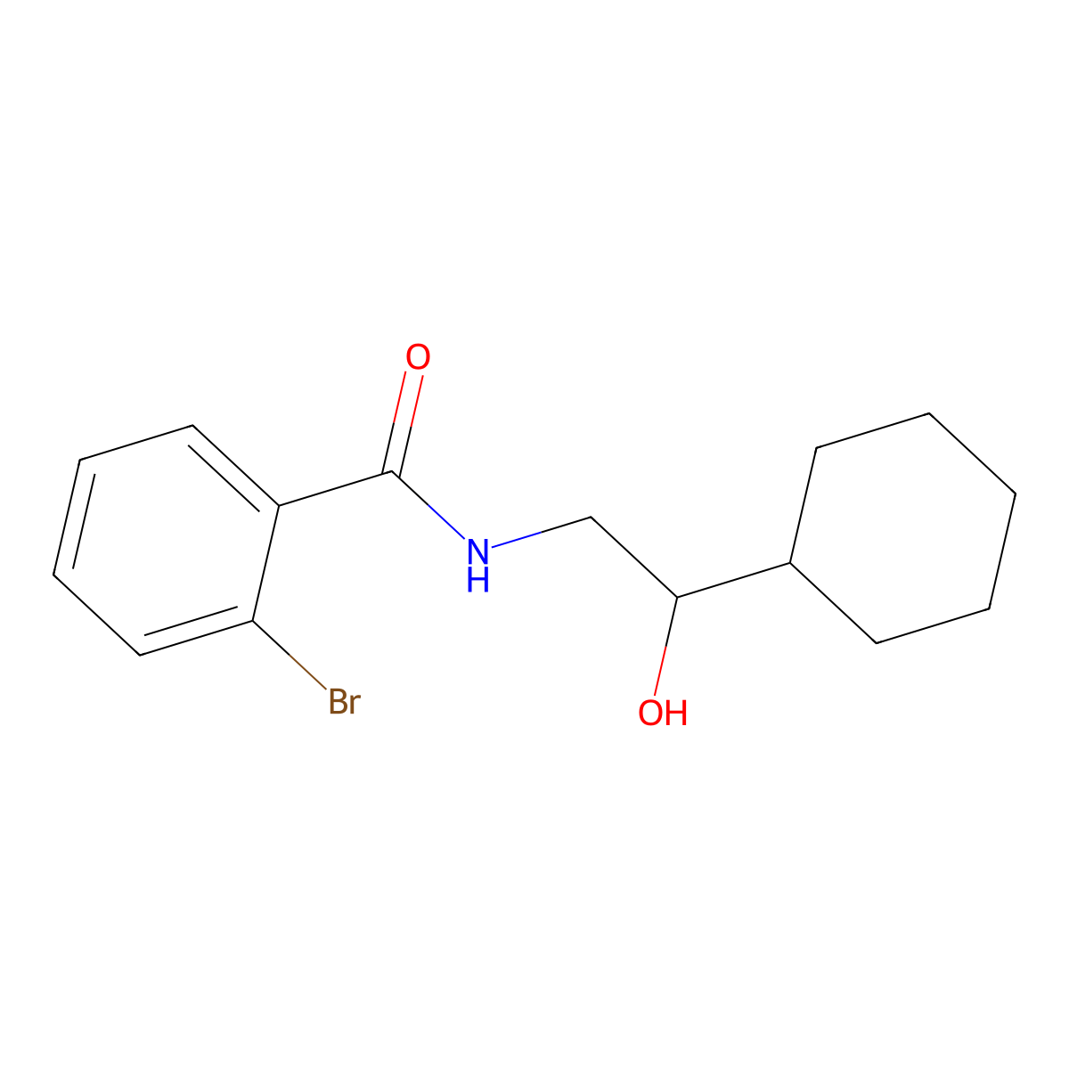 2-bromo-N-(2-cyclohexyl-2-hydroxyethyl)benzamide molecular structure, CAS 1351649-66-5