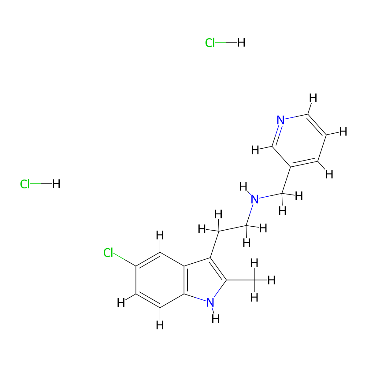 2-(5-chloro-2-methyl-1H-indol-3-yl)-N-(pyridin-3-ylmethyl)ethanamine dihydrochloride molecular structure, CAS 1351649-78-9