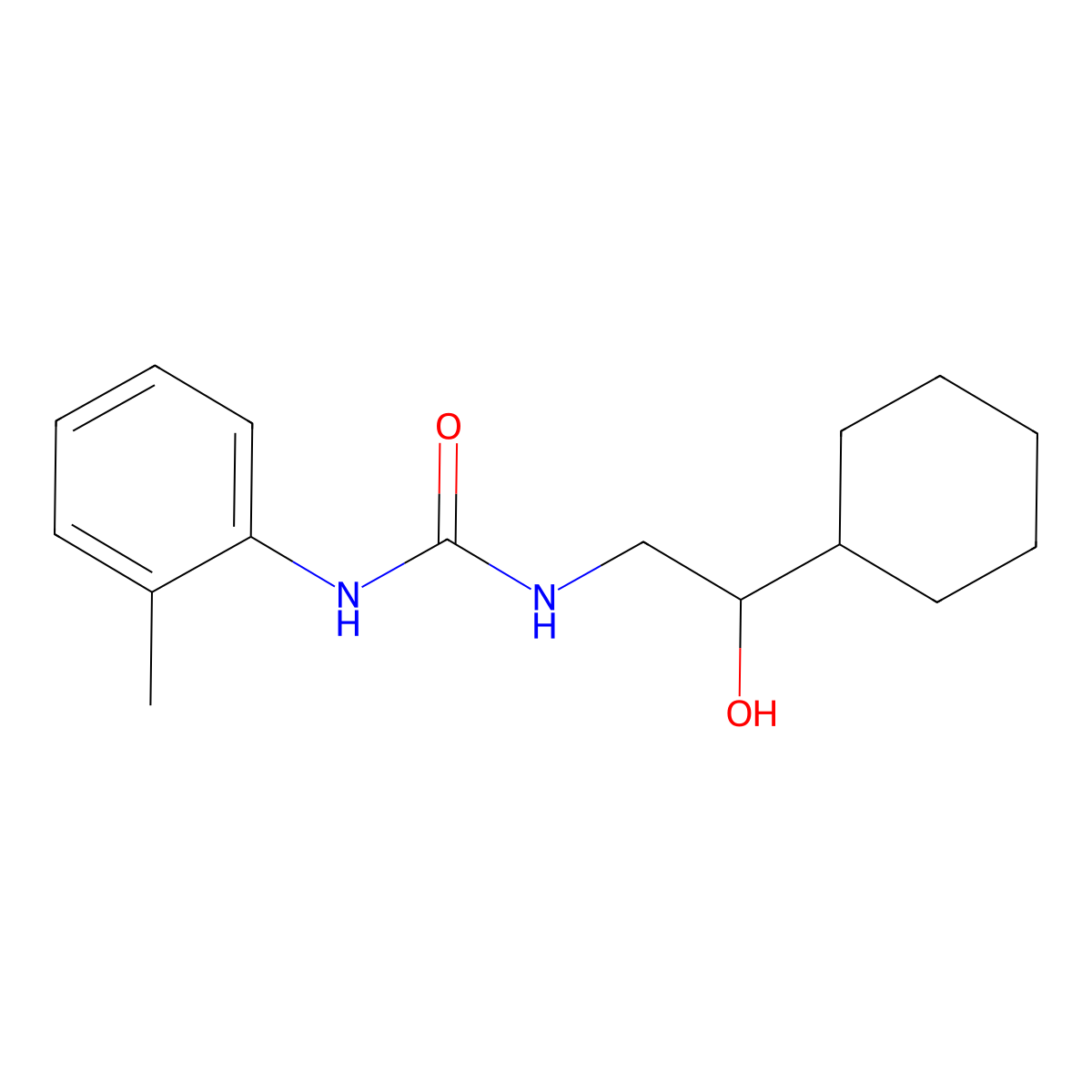 1-(2-Cyclohexyl-2-hydroxyethyl)-3-(o-tolyl)urea molecular structure, CAS 1351649-84-7
