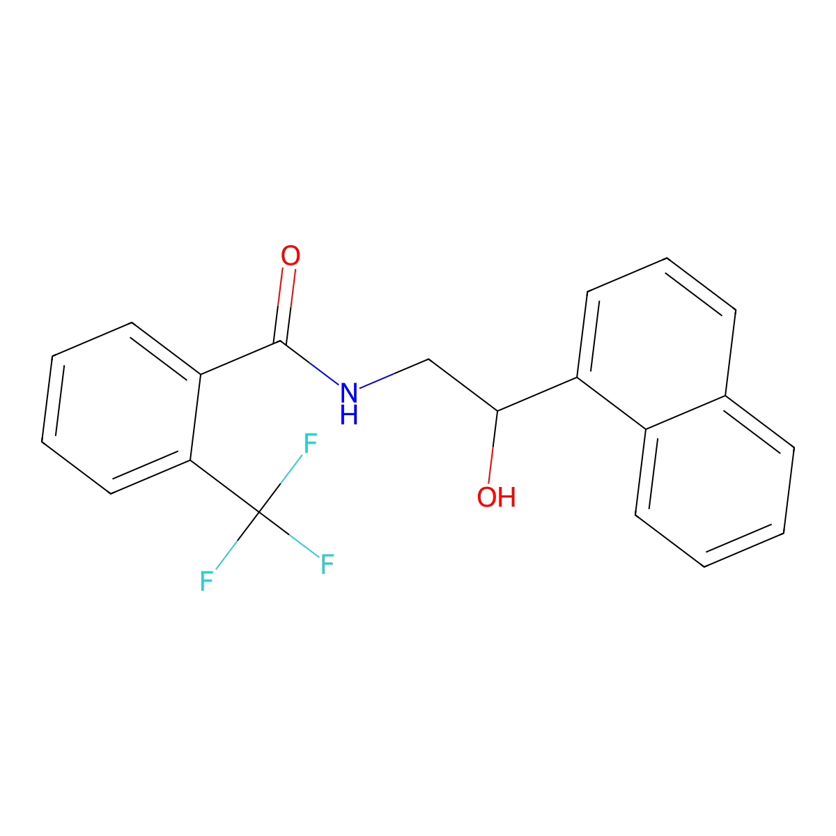 N-[2-hydroxy-2-(naphthalen-1-yl)ethyl]-2-(trifluoromethyl)benzamide molecular structure, CAS 1351651-08-5