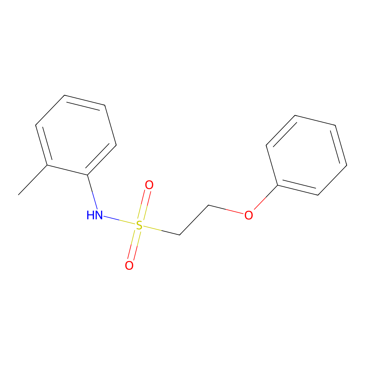 2-phenoxy-N-(o-tolyl)ethanesulfonamide molecular structure, CAS 1351651-66-5