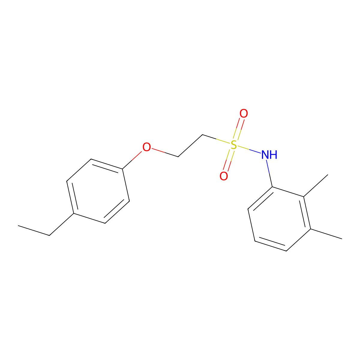 N-(2,3-dimethylphenyl)-2-(4-ethylphenoxy)ethanesulfonamide molecular structure, CAS 1351652-04-4