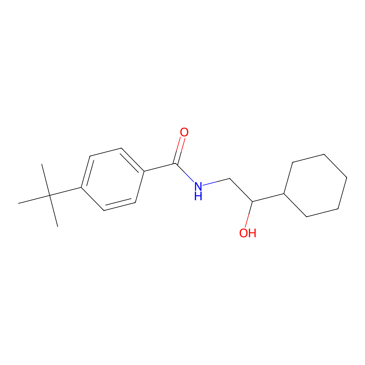 4-tert-butyl-N-(2-cyclohexyl-2-hydroxyethyl)benzamide molecular structure, CAS 1351652-41-9