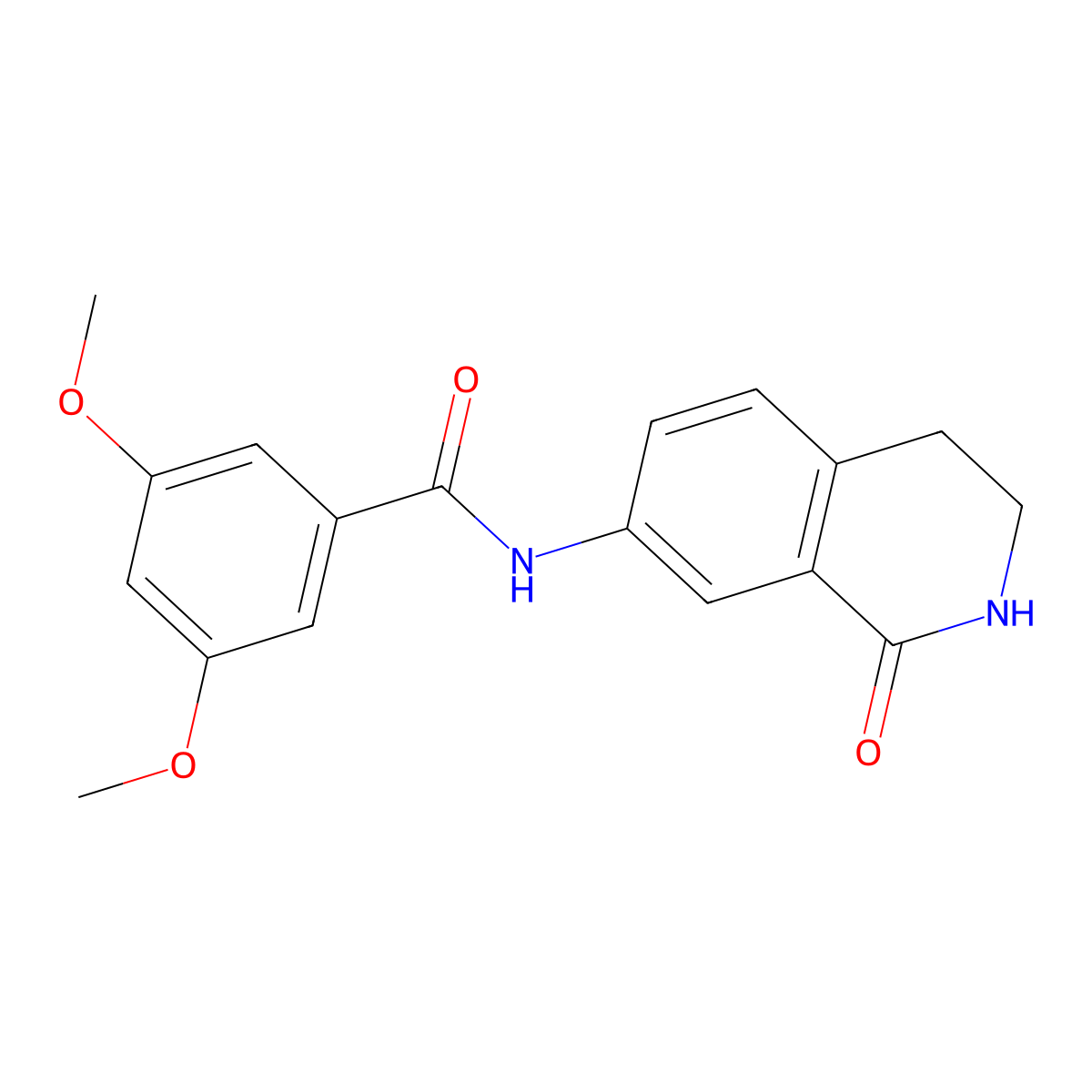 3,5-dimethoxy-N-(1-oxo-1,2,3,4-tetrahydroisoquinolin-7-yl)benzamide molecular structure, CAS 1351652-79-3