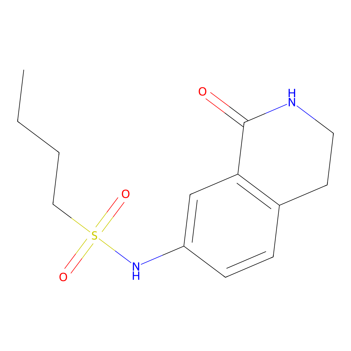 N-(1-oxo-1,2,3,4-tetrahydroisoquinolin-7-yl)butane-1-sulfonamide molecular structure, CAS 1351653-22-9