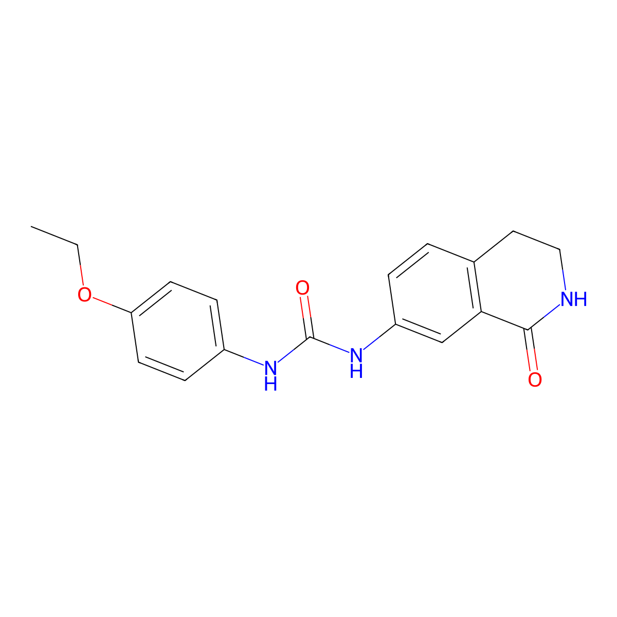1-(4-Ethoxyphenyl)-3-(1-oxo-1,2,3,4-tetrahydroisoquinolin-7-yl)urea molecular structure, CAS 1351653-39-8
