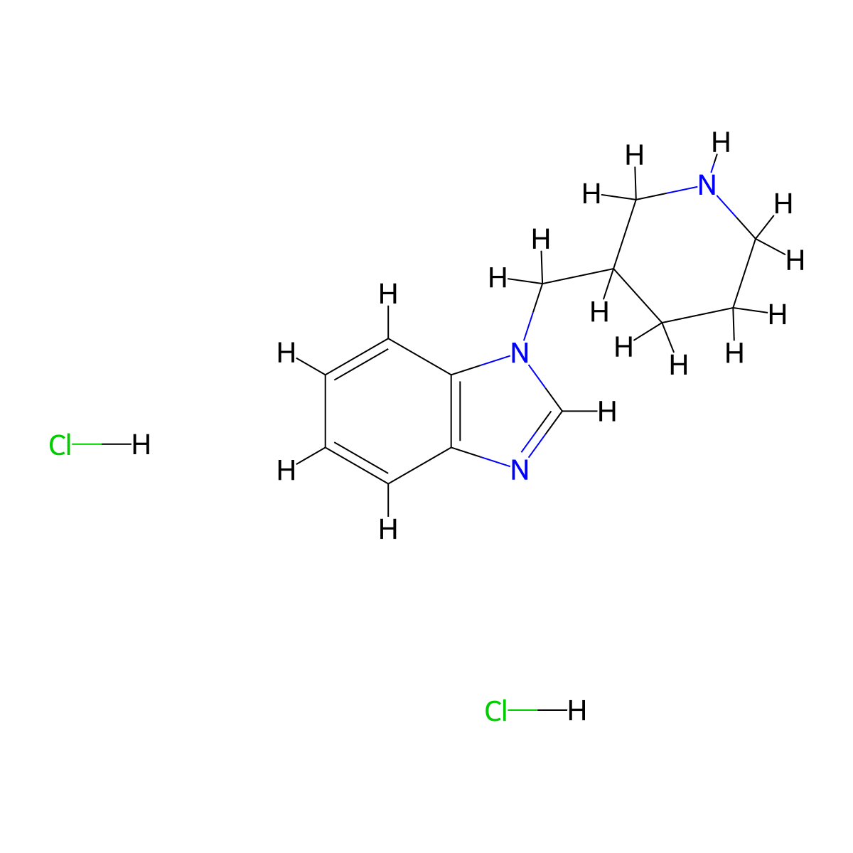 1-(piperidin-3-ylmethyl)-1H-1,3-benzodiazole dihydrochloride molecular structure, CAS 1351654-13-1