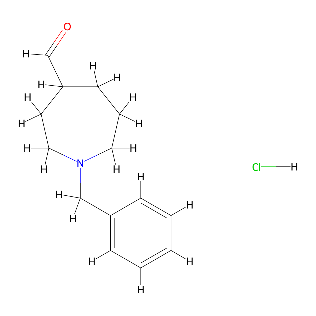 1-Benzylazepane-4-carbaldehyde hydrochloride molecular structure, CAS 1351654-50-6
