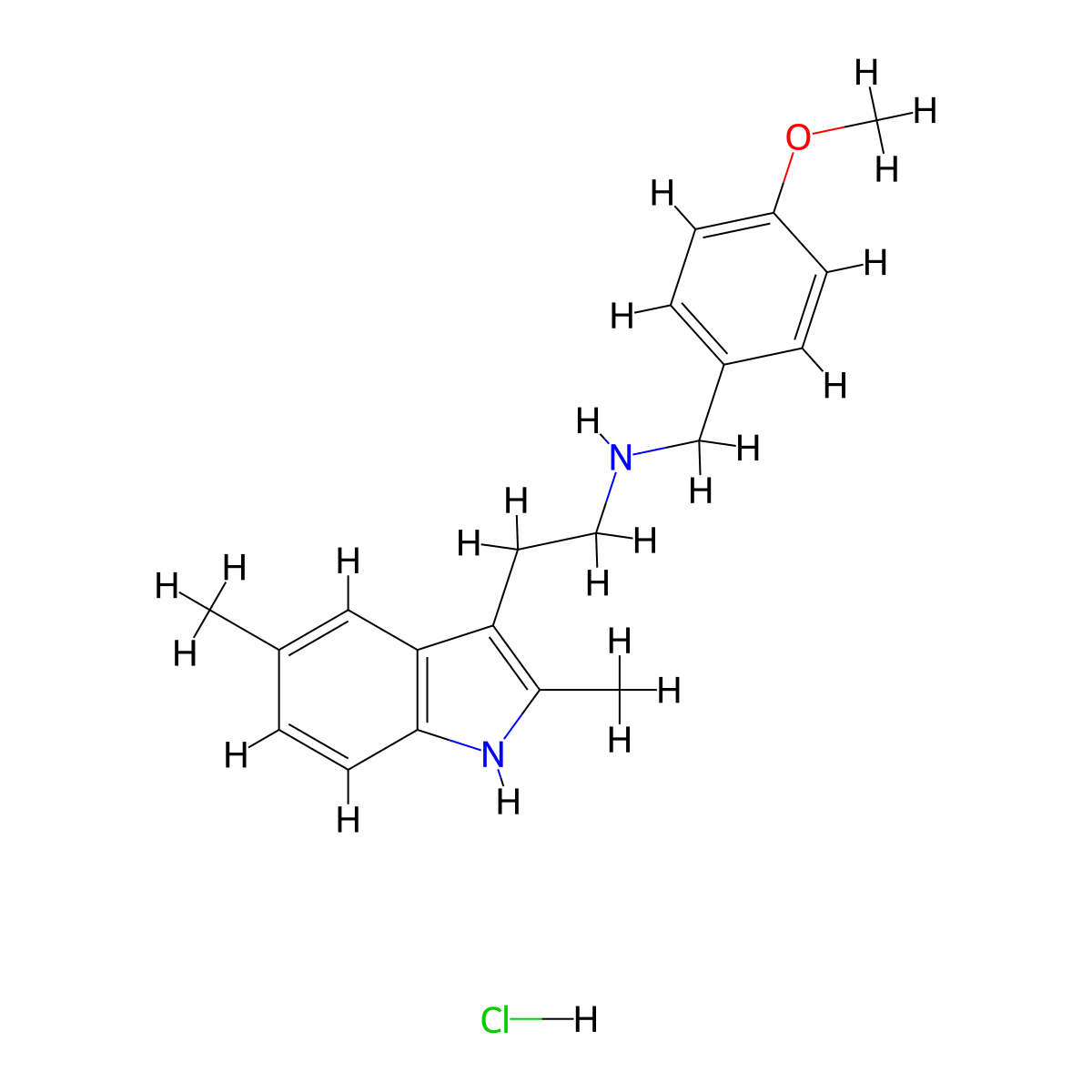 2-(2,5-dimethyl-1H-indol-3-yl)-N-(4-methoxybenzyl)ethanamine hydrochloride molecular structure, CAS 1351654-89-1